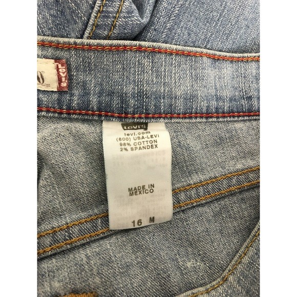 Vtg Womens Levi's 550 Sz. 16 Relax Fit High Rise Light Wash Boot Cut Jeans - Picture 9 of 16